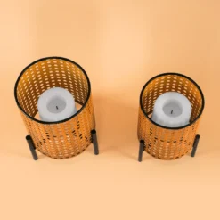 Dekorative Solar Dekoleuchten Samoa im 2er-Set