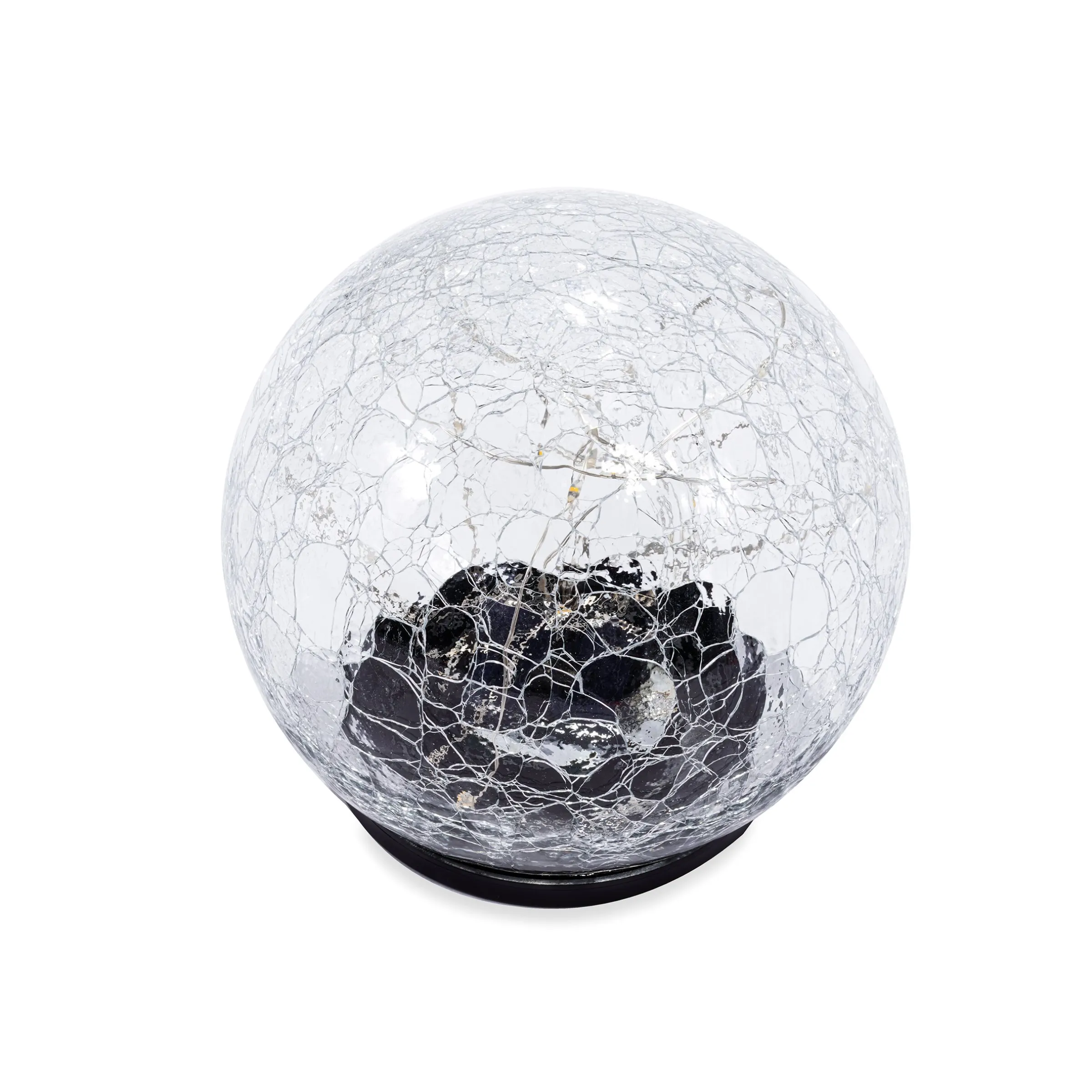Einzelne Leuchtkugel Crackle Ball 10 cm, inkl. Akku