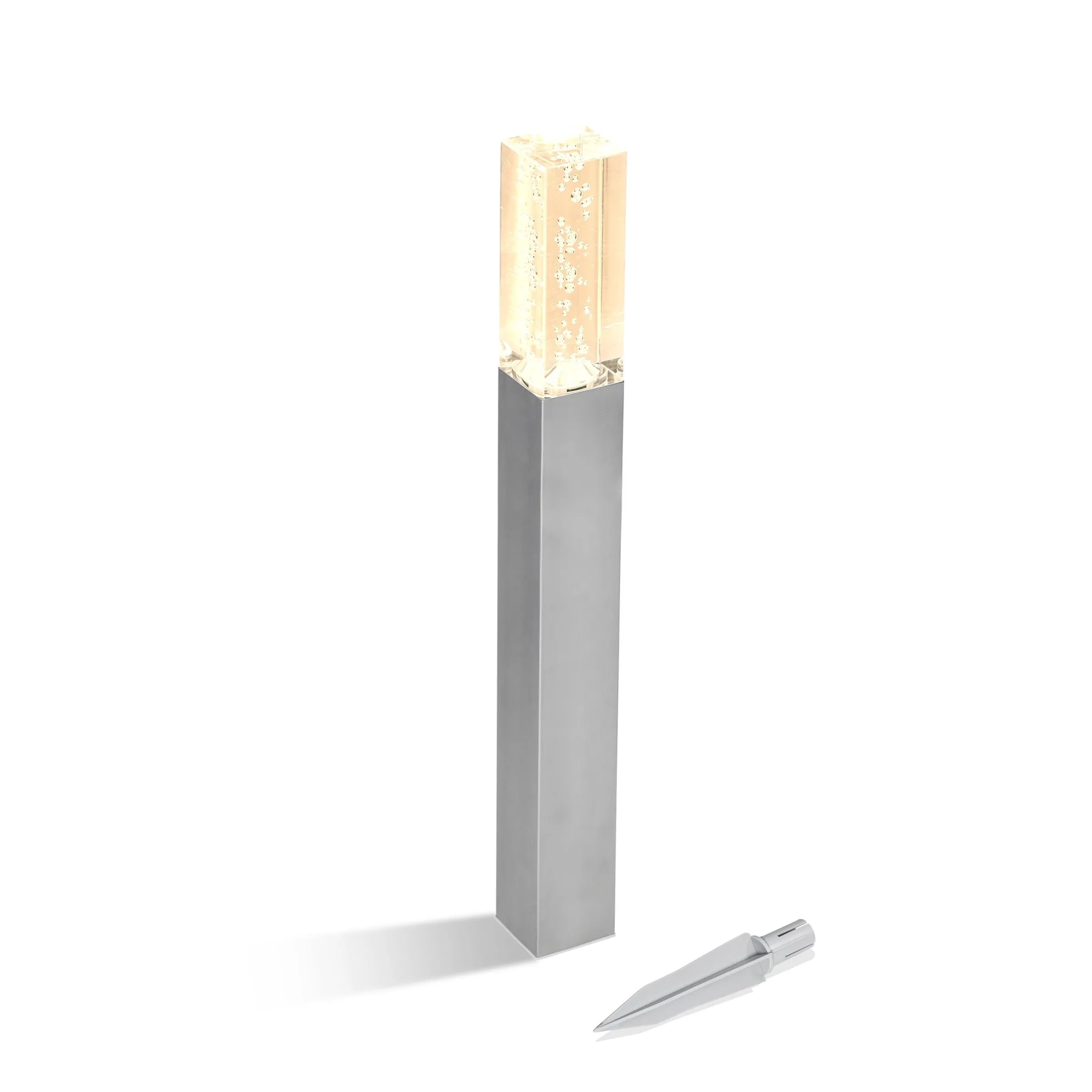 Elegante Standleuchte Bubble Tower 63 cm aus Edelstahl