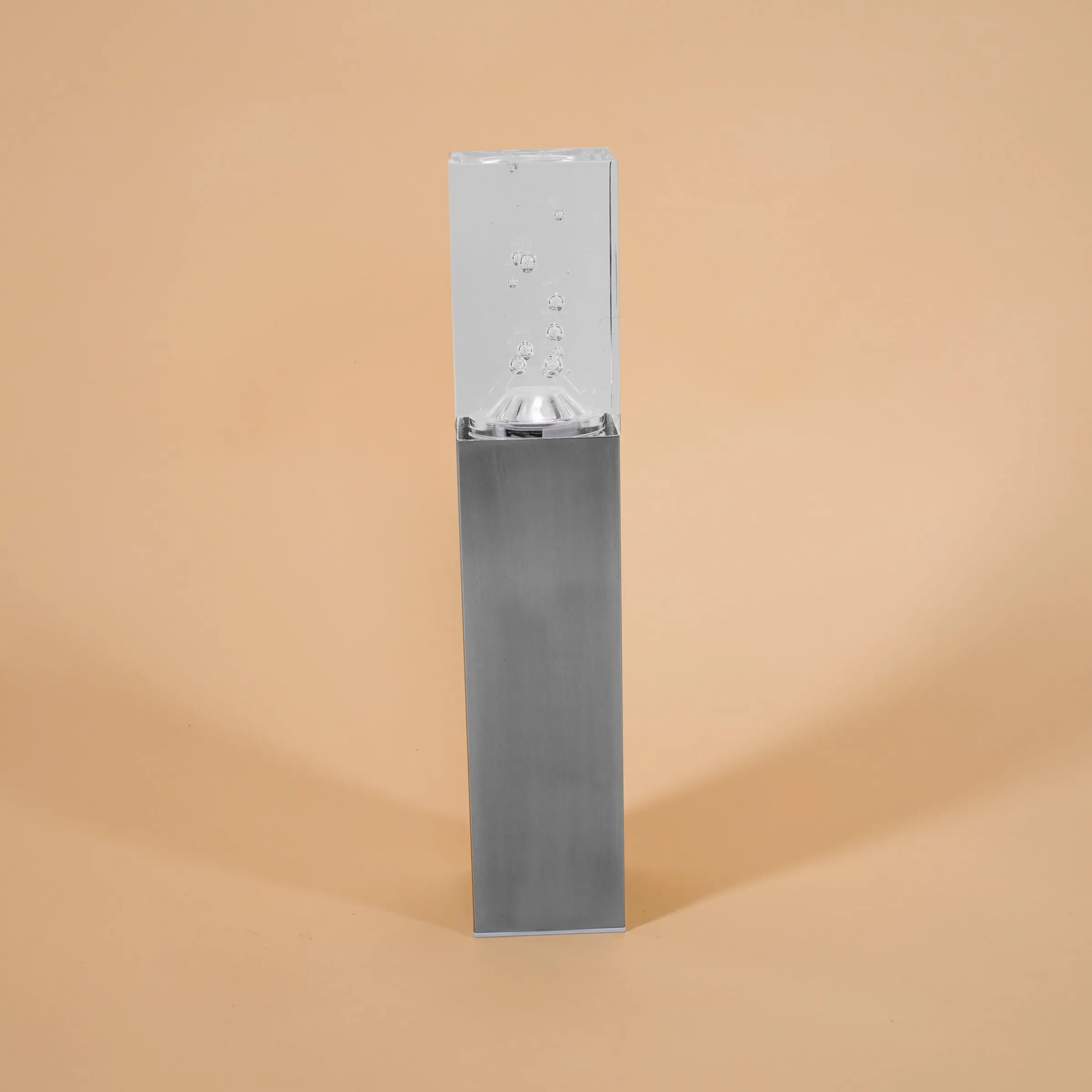 Elegante Standleuchte Bubble Tower 30 cm aus Edelstahl