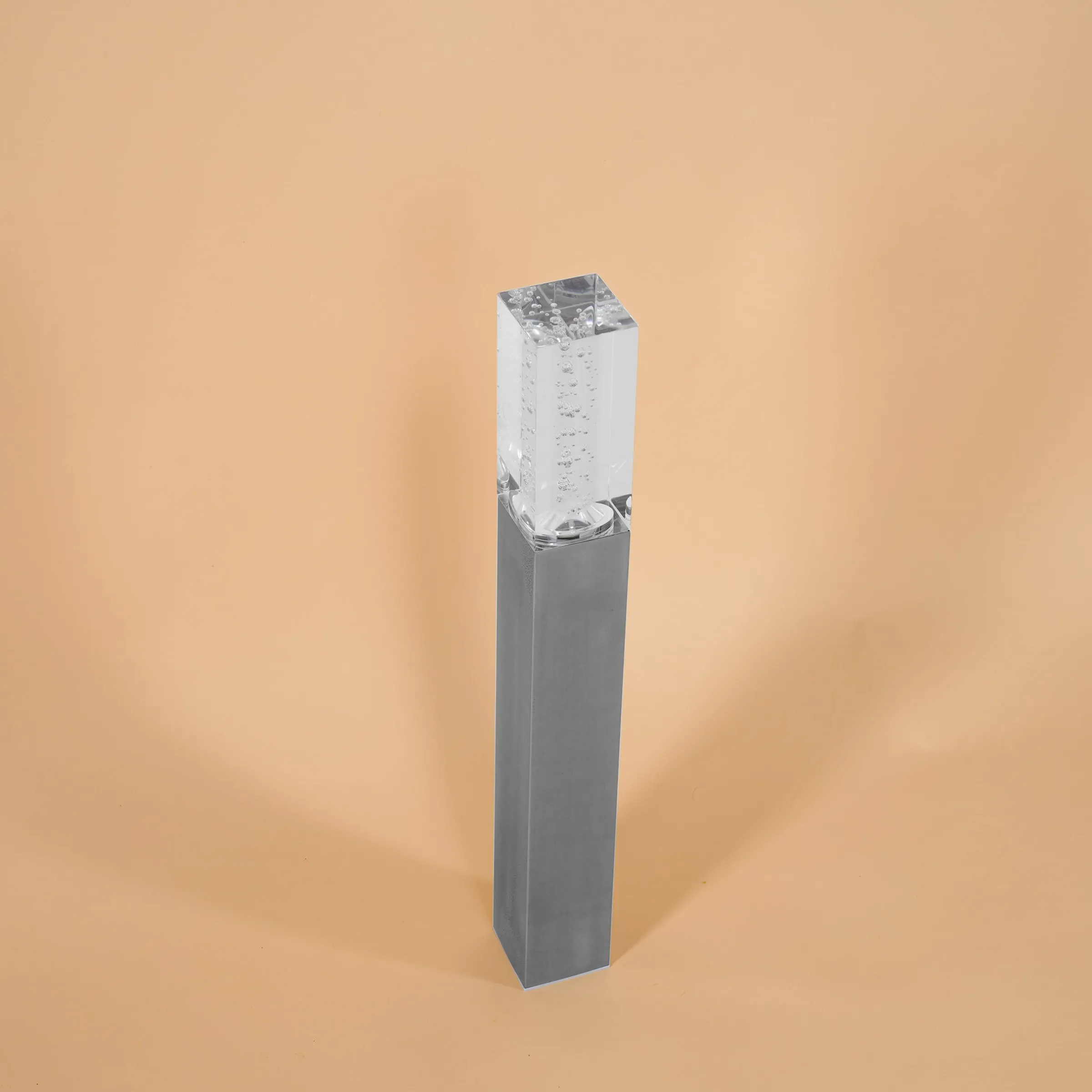 Elegante Standleuchte Bubble Tower 50 cm aus Edelstahl