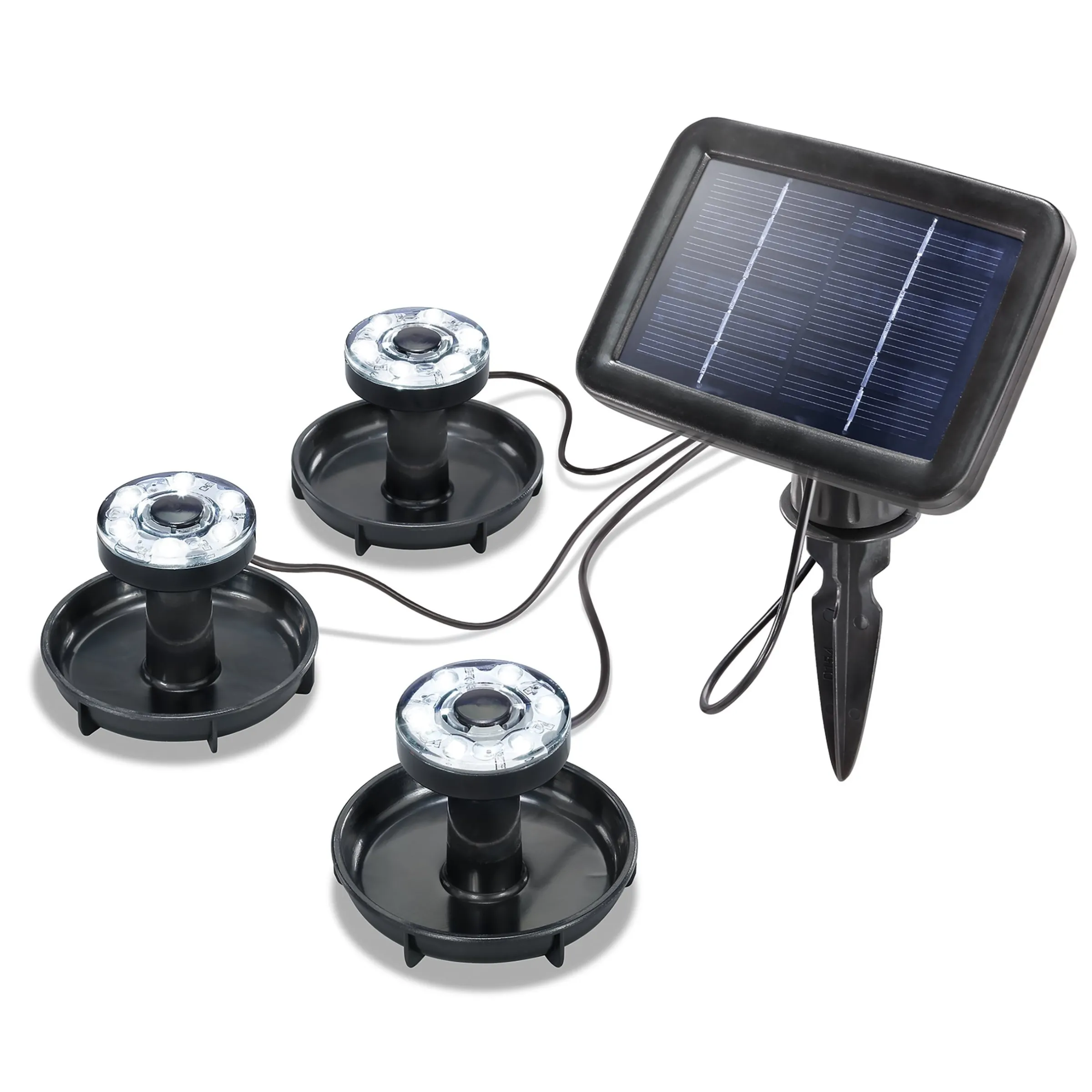 3er-Set Solar Unterwasserleuchten Splash, 15 lm kaltweiß
