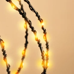 Hängende Solar-Dekokugel Ø 25 cm mit 180 bernsteinfarbenen LEDs