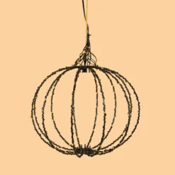 Hängende Solar-Dekokugel Ø 25 cm mit 180 bernsteinfarbenen LEDs