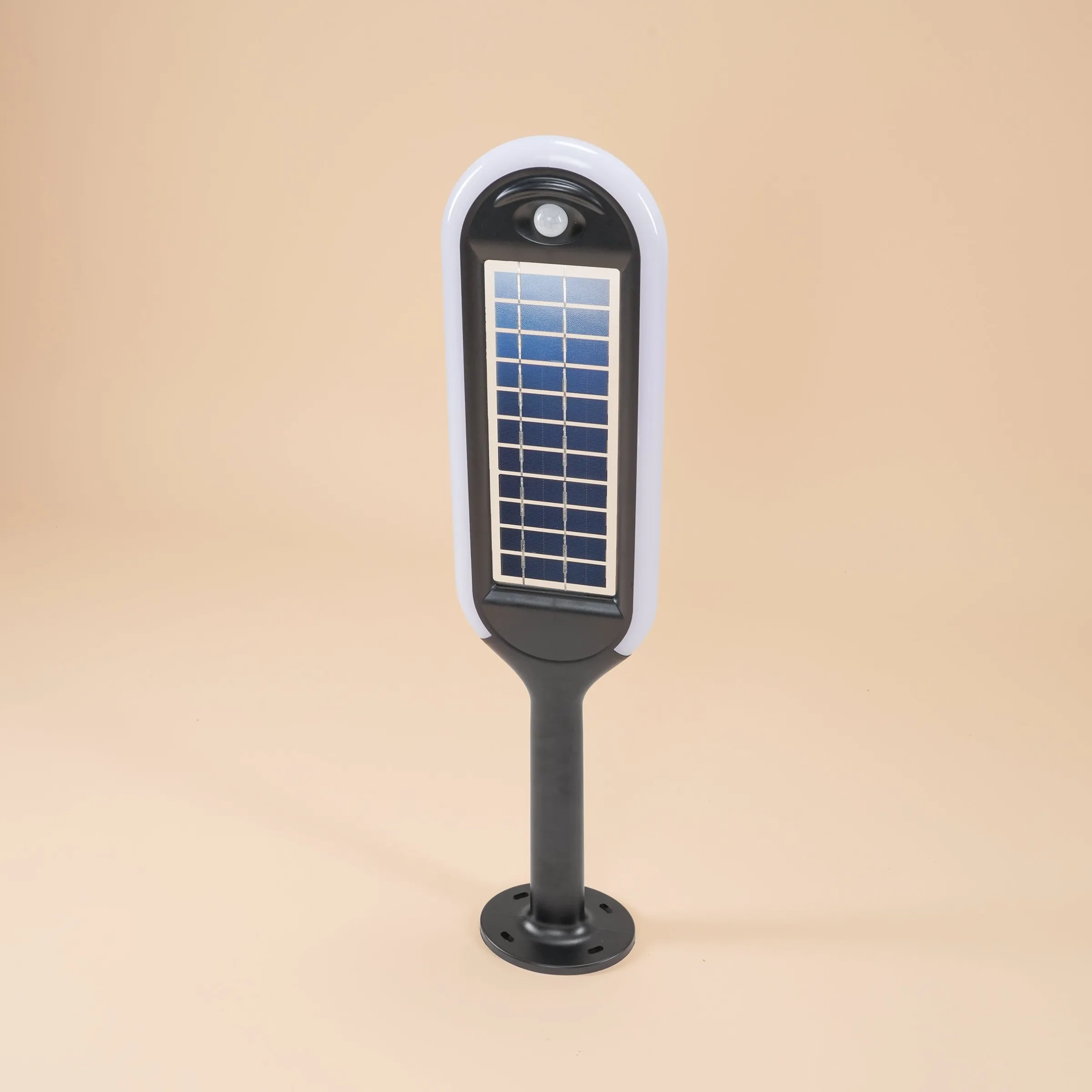 Moderne Sensor-Wegeleuchte mit beiseitigem Solarmodul