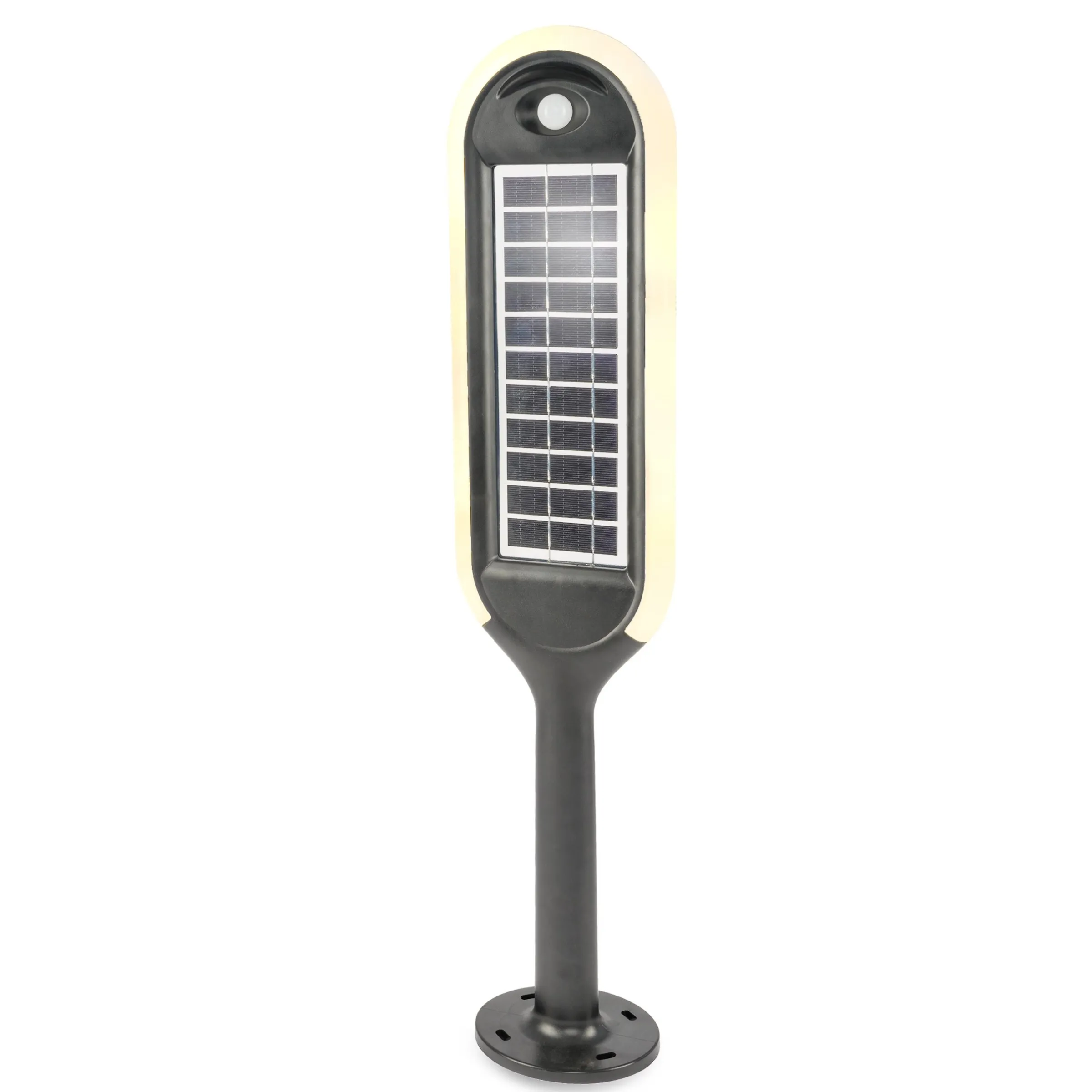 Moderne Sensor-Wegeleuchte mit beiseitigem Solarmodul