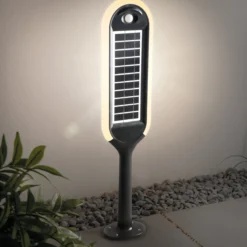 Moderne Sensor-Wegeleuchte mit beiseitigem Solarmodul