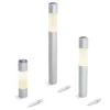 Moderne Solar Standleuchten Pole Light DuoColor im 3er-Set