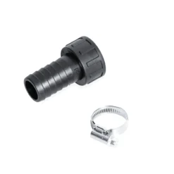 PP-Schlauchtülle 1" x 25 mm mit Überwurfmutter und Schelle