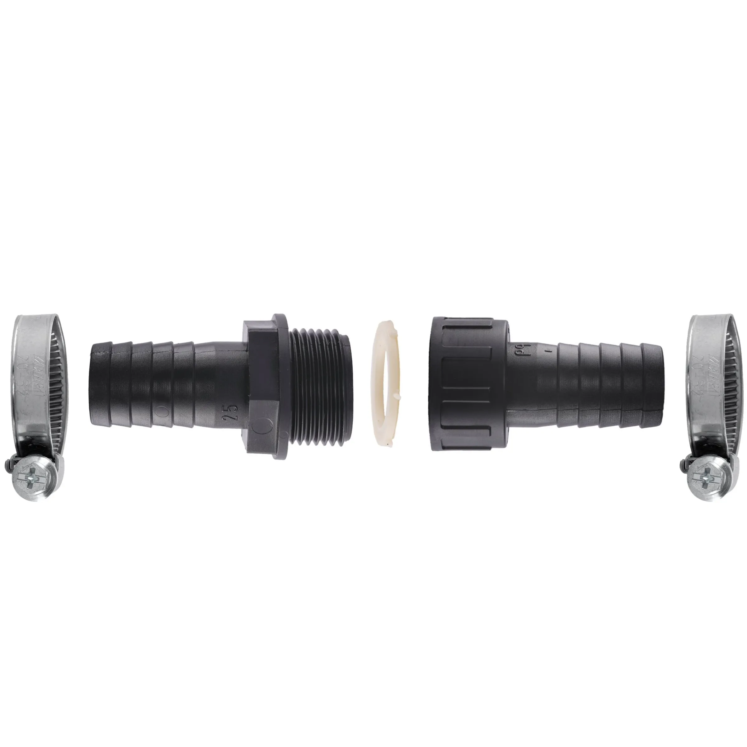 Schlauchverbinder 1" - 25 mm, inkl. 2 Schlauchschellen