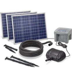 Solar Bachlaufpumpenset 150/3500 mit 24 Ah Pb Akkuspeicher