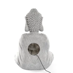 Solarbrunnen Buddha mit LED-Beleuchtung
