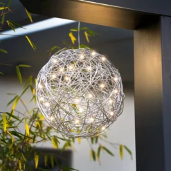 Solar Deko-Drahtkugel ⌀ 25 cm mit 50 warmweißen LEDs