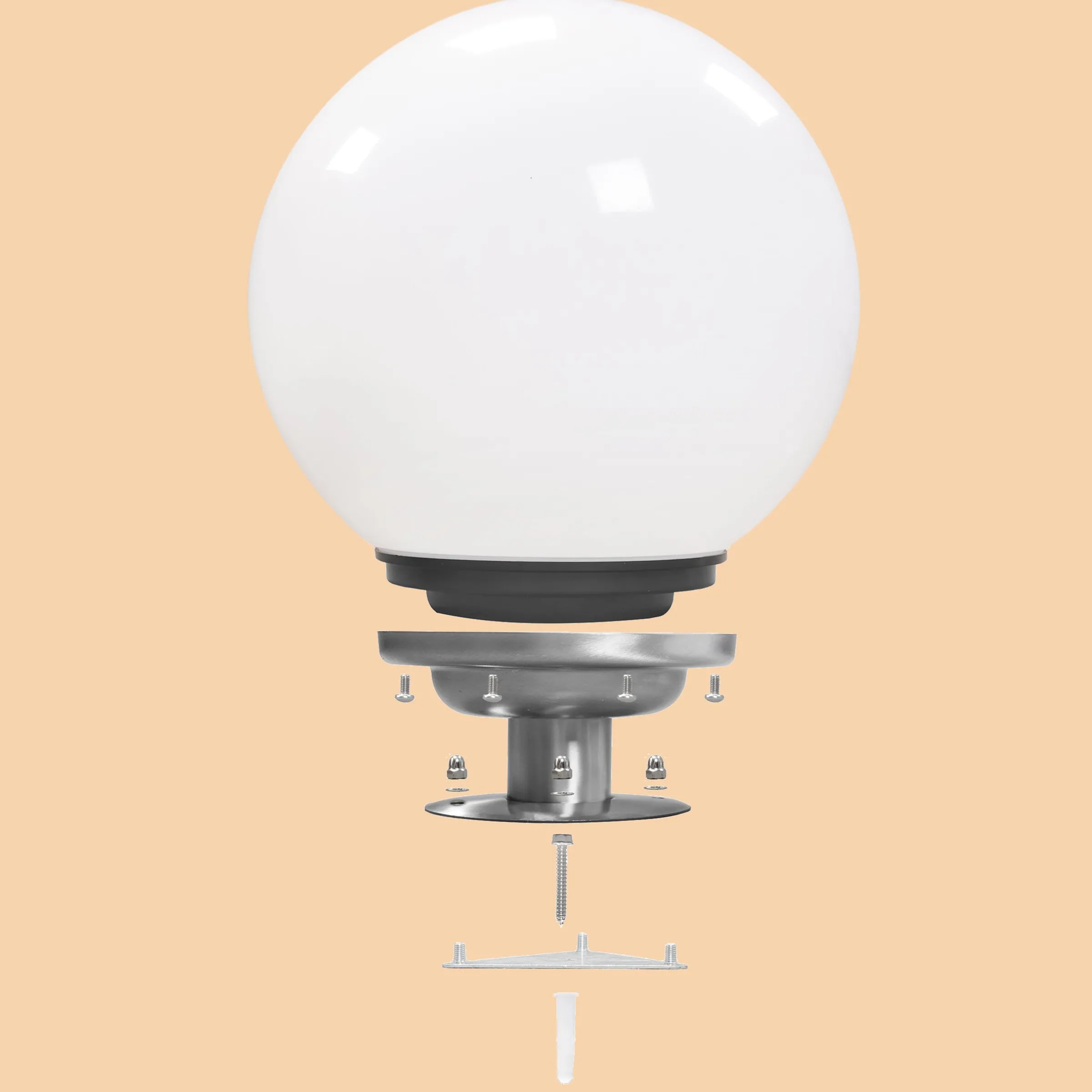 Solarkugel ⌀ 30 cm mit Edelstahl-Standfuß und Fernbedienung