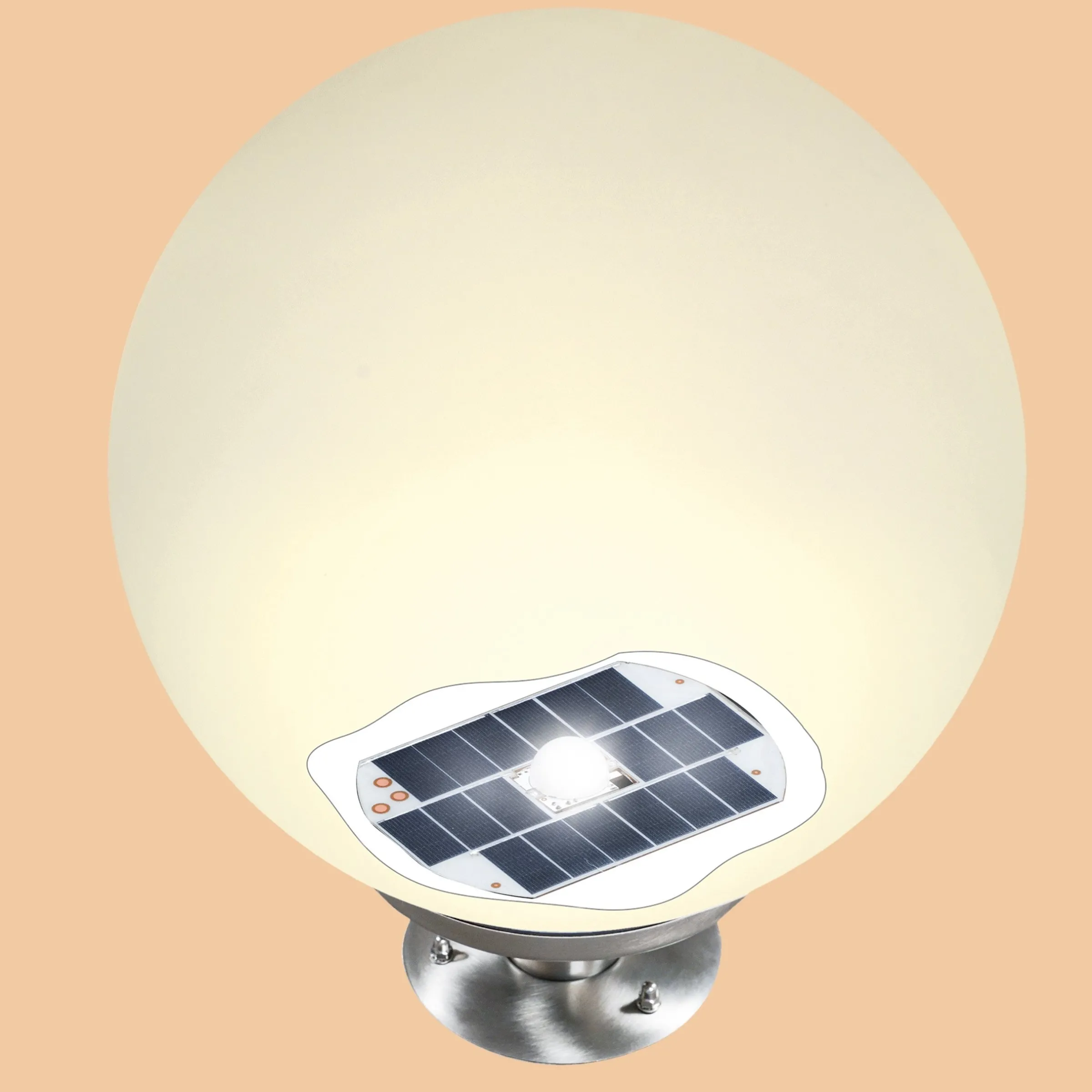 Solarkugel Liana ⌀ 30 cm mit Edelstahlfuß und Fernbedienung
