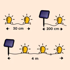 Solar Kugel-Lichterkette Valerie - kupfer / gold