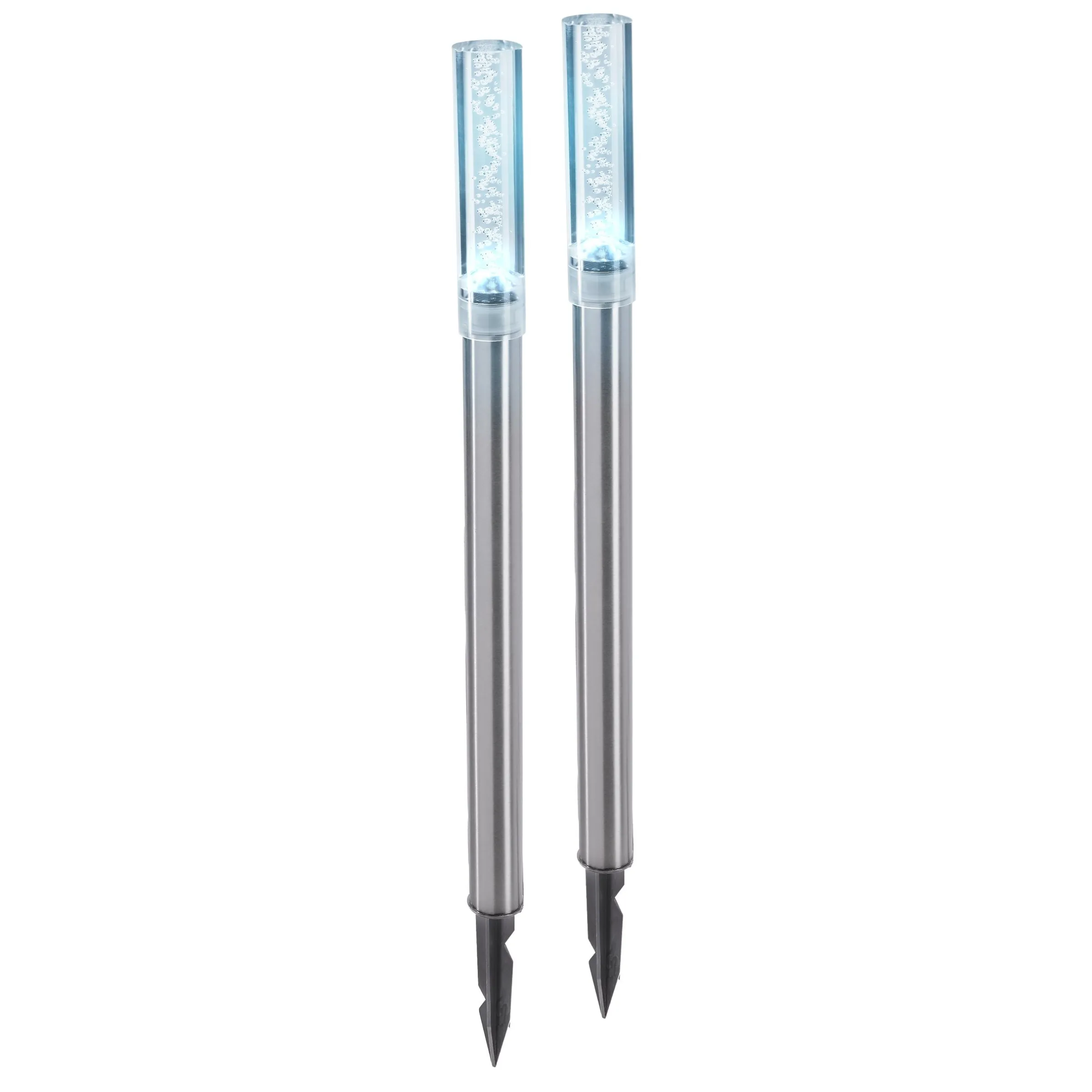 Solar LED Steckleuchtenset Twins 2er Set hellweiß