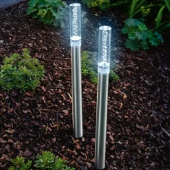 Solar LED Steckleuchtenset Twins 2er Set hellweiß