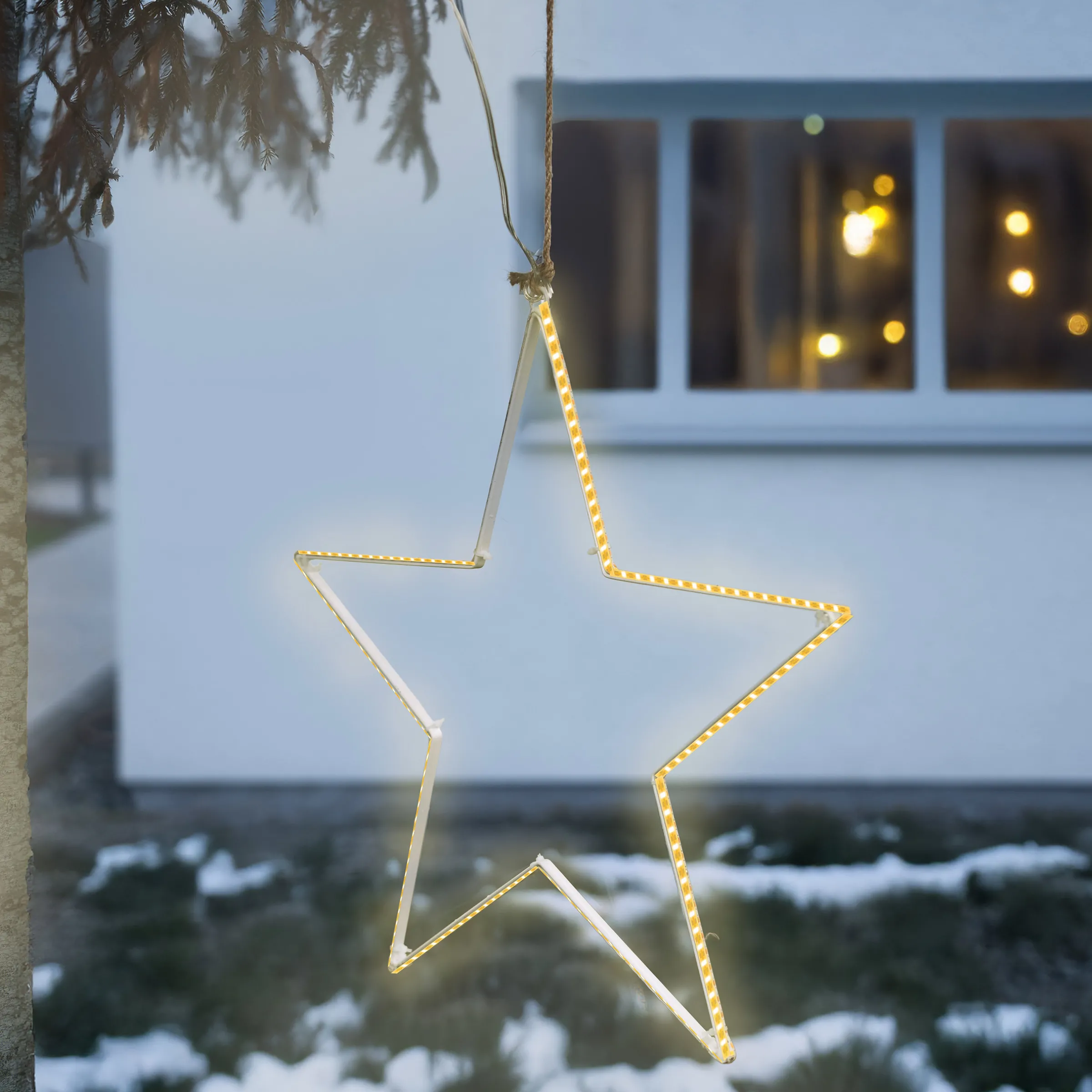 Solar Leuchtstern Ø 40 cm mit 180 warmweißen LEDs