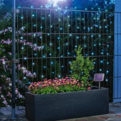 Solar Lichterkette mit 100 kaltweißen LEDs