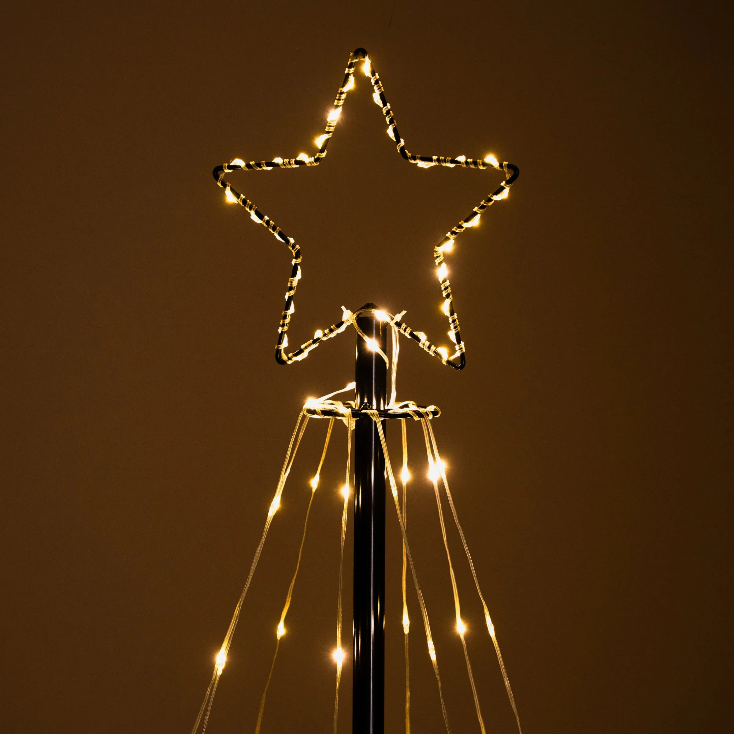 Solar Lichterketten Weihnachtsbaum XXL, Höhe 2 m mit 200 LEDs