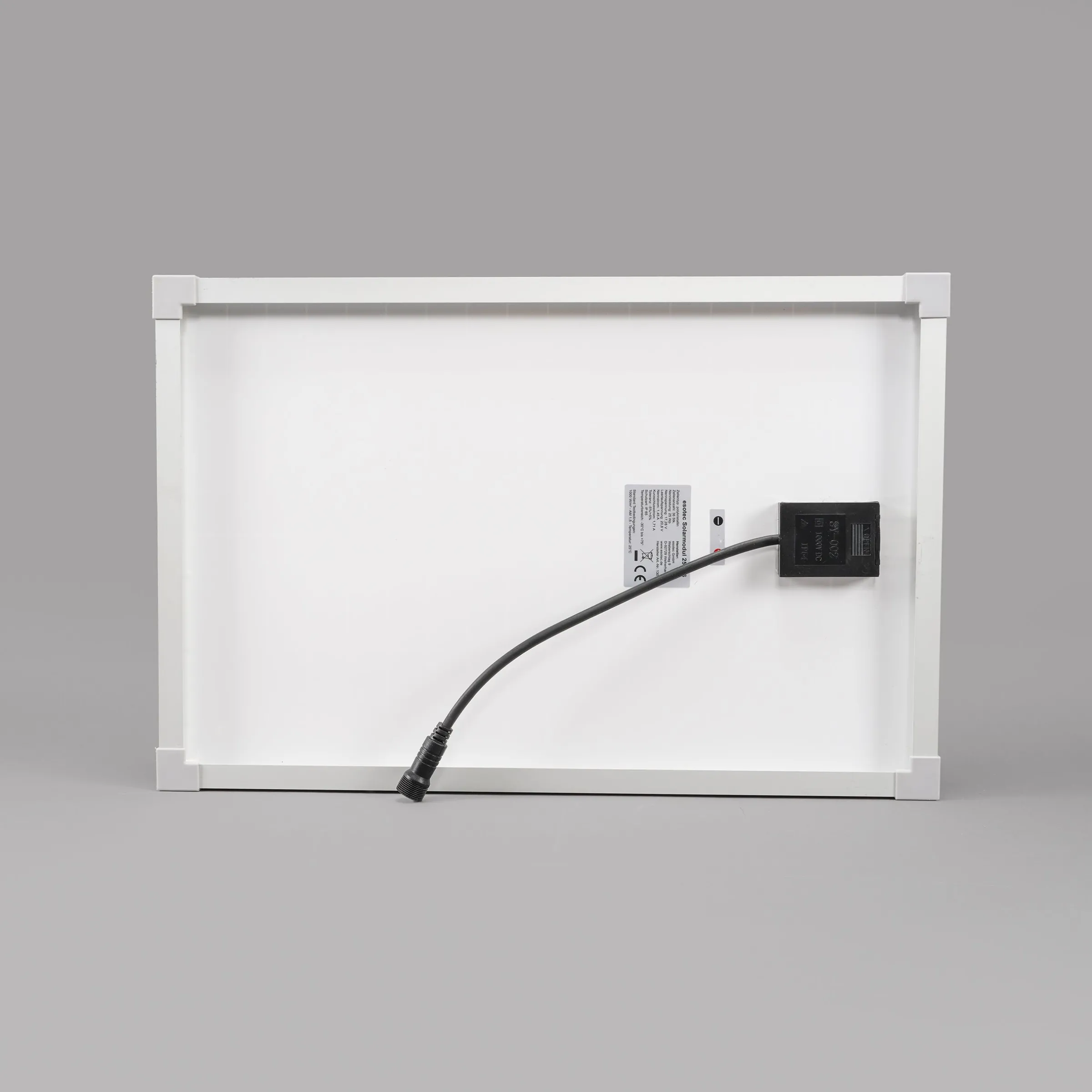 Solarmodul 20 Wp / 18 V mit Stecker 2-polig groß