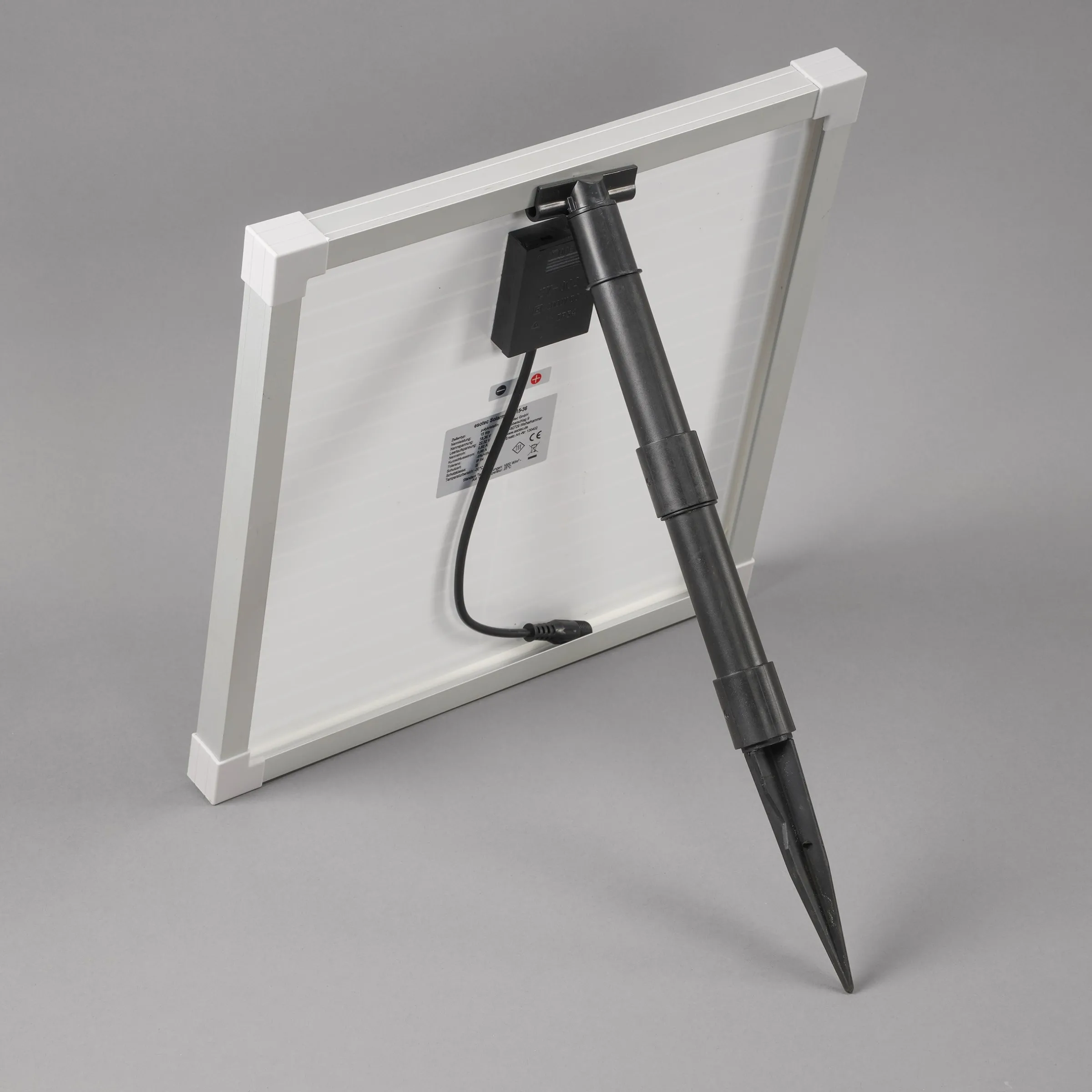 Solarmodul 15 Wp / 18 V mit Stecker 2-polig klein - neues Modell