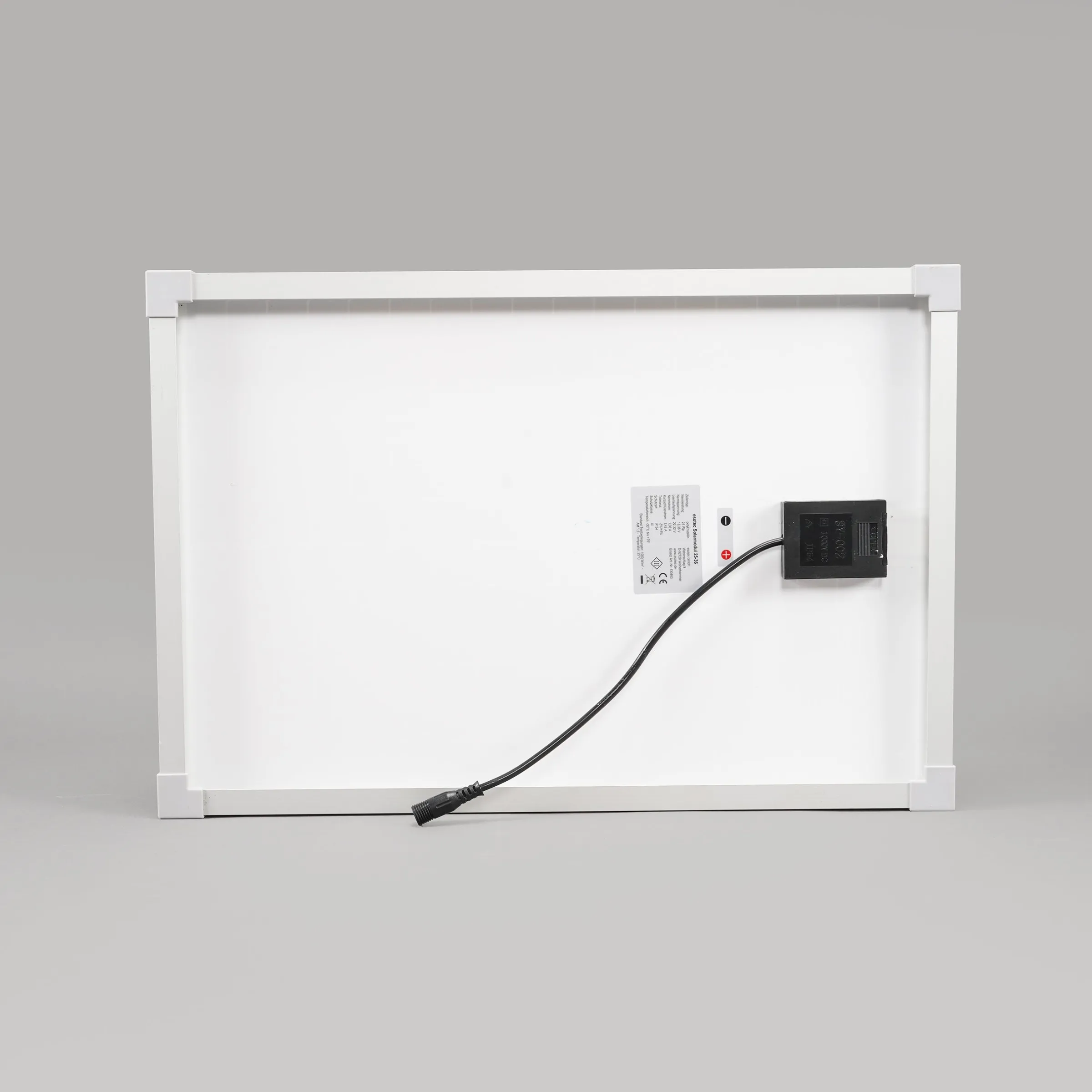 Solarmodul 25 Wp / 12 V mit Stecker 2-polig klein - neues Modell