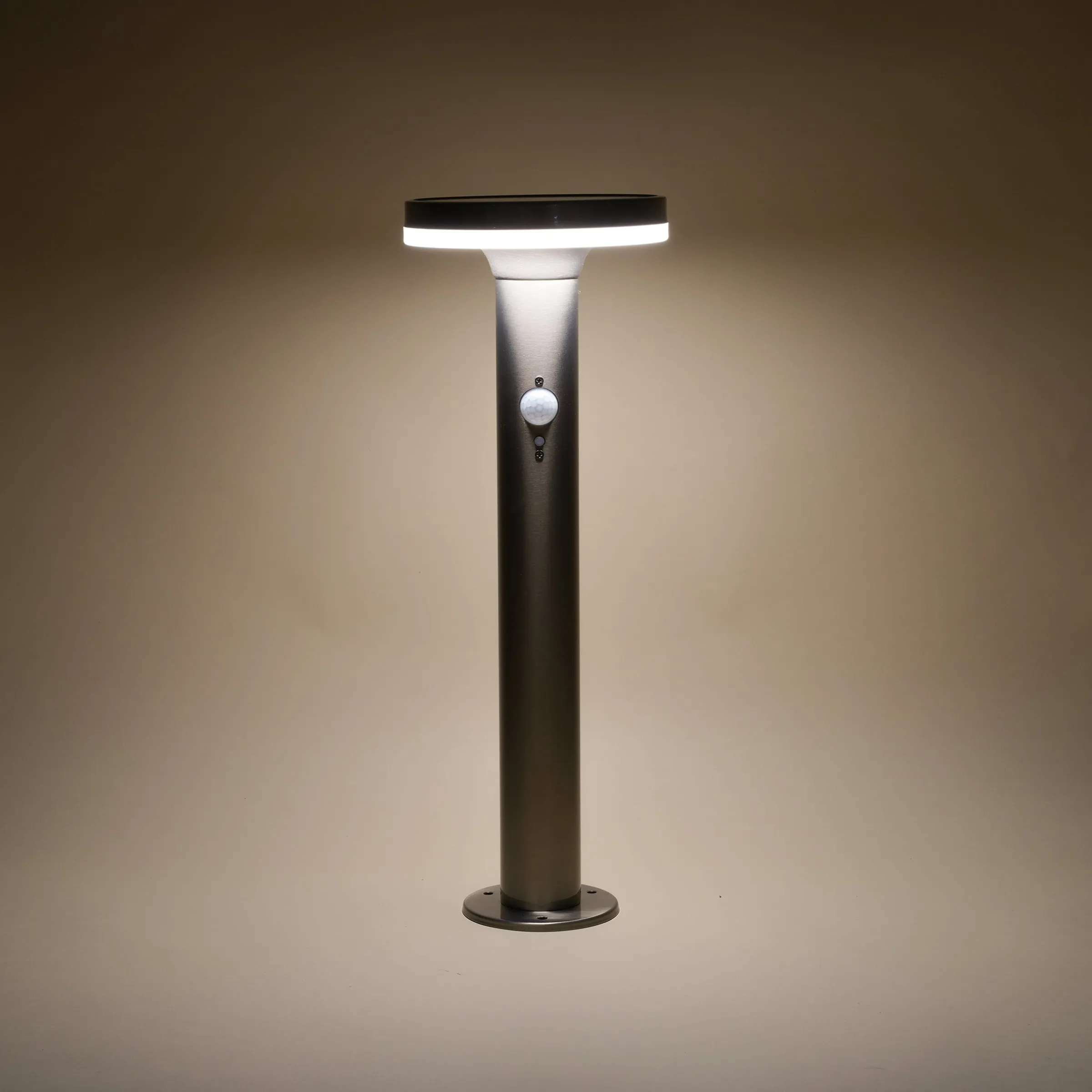 Solar PIR-Standleuchte Lena 45 cm aus Edelstahl