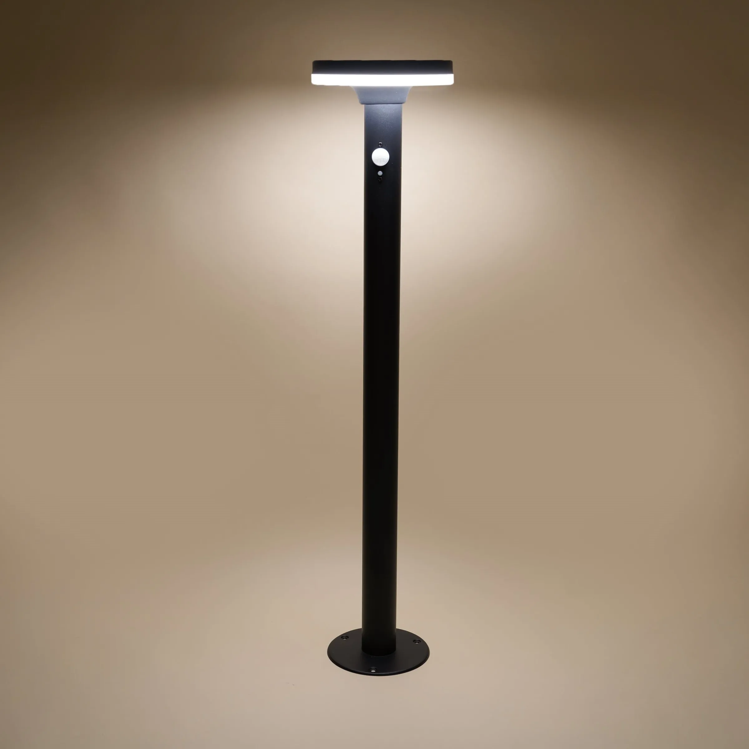 Solar PIR-Standleuchte Mia 85 cm in schwarz