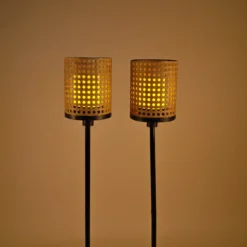 Solar Stab-Windlichter Samoa im 2er-Set