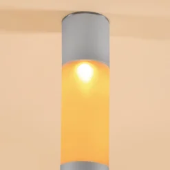 Solar Standleuchten Pole Light im 3er-Set bernsteinfarben