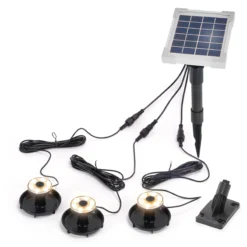 Solarstrahler Multispot Basic mit 3 Strahlern, 60 lm warmweiß