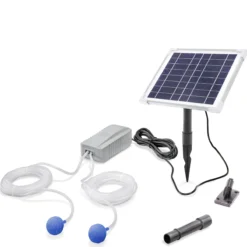 Solar Teichbelüfterset 6/200 mit 1,5 Ah LiFePO4 Akkuspeicher
