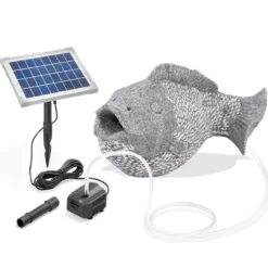 Solar Wasserspeier-Set Fisch
