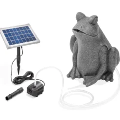 Solar Wasserspeier-Set Frosch