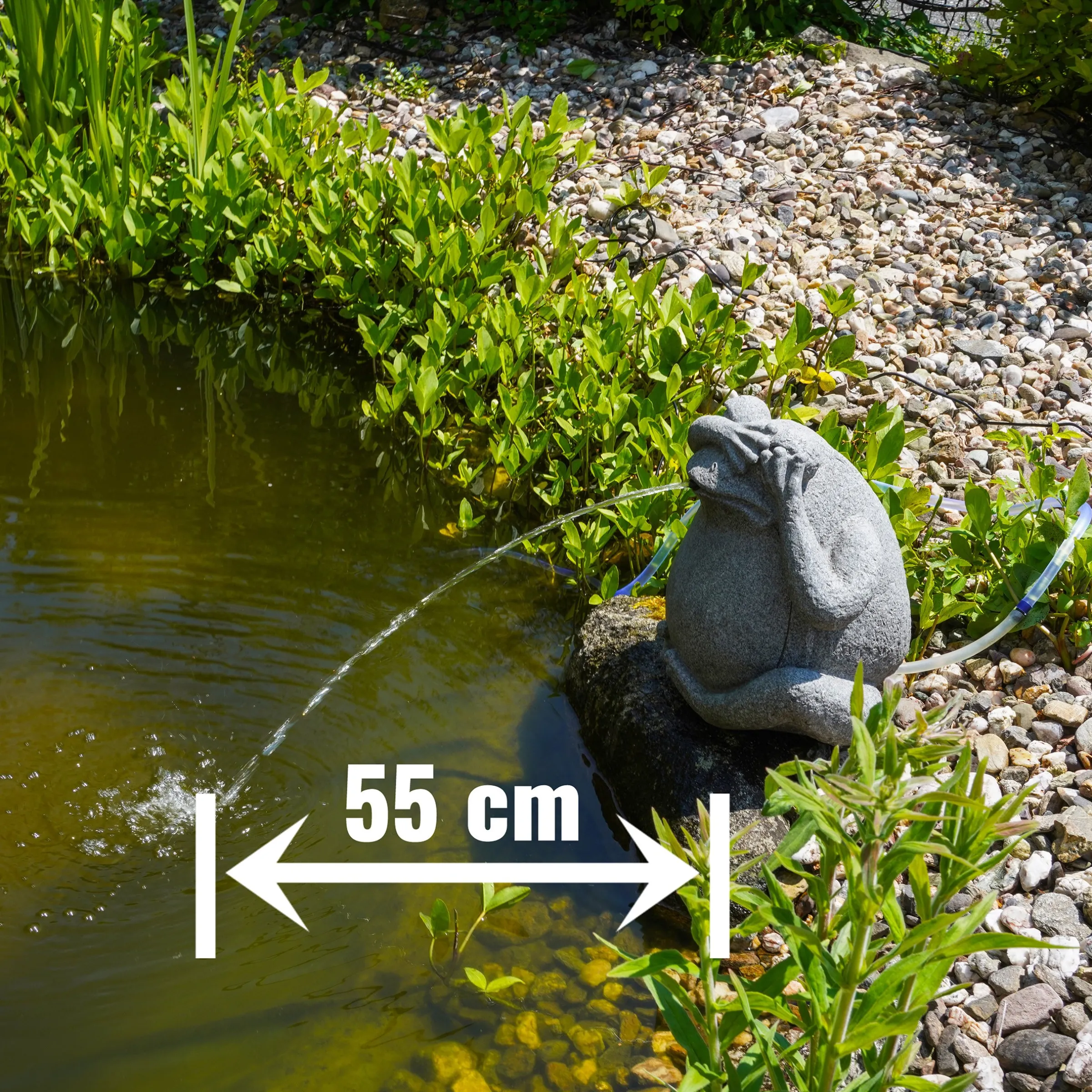 Solar Wasserspeier-Set sitzender Frosch