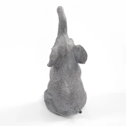 Solar Wasserspeierset sitzender Elefant Lumi