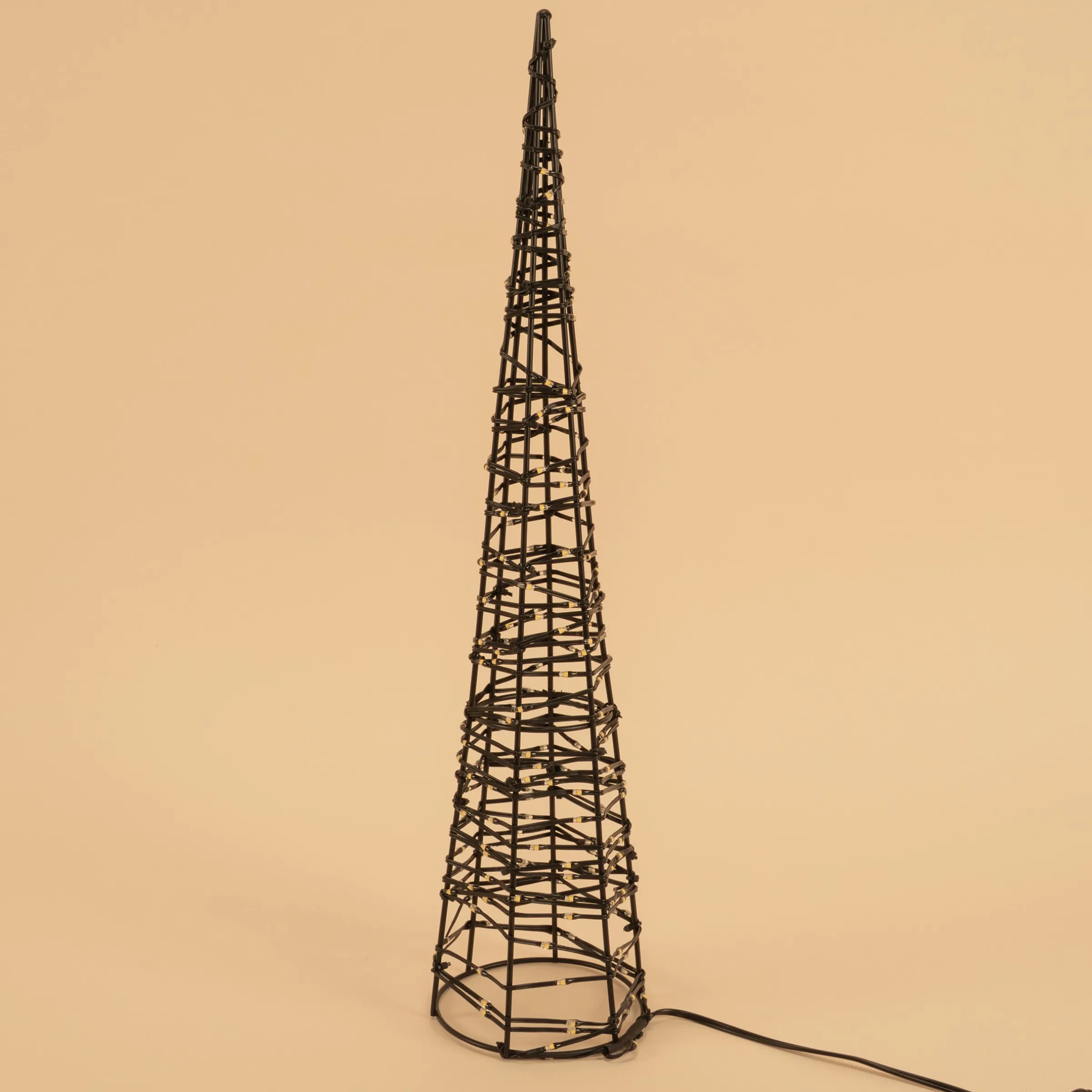 Solar Weihnachtspyramide Höhe 50 cm mit 200 warmweißen LEDs