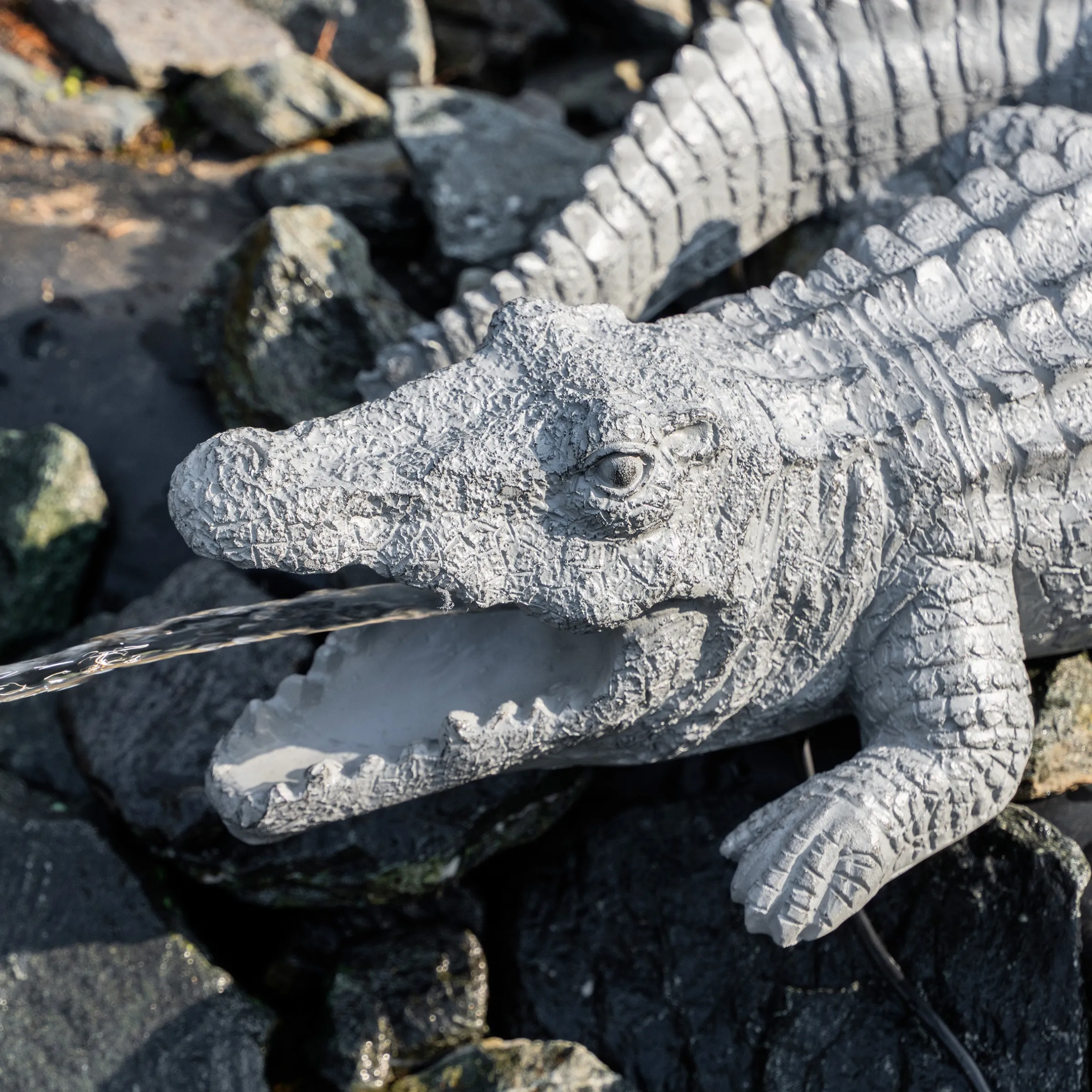 Wasserspeier-Figur Krokodil Klaus