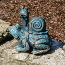 Wasserspeier-Figur Max und Moritz im Altkupfer-Design