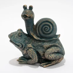 Wasserspeier-Figur Max und Moritz im Altkupfer-Design