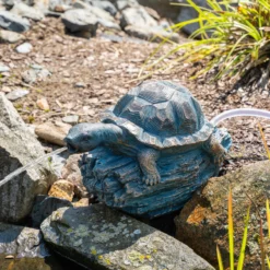 Wasserspeier-Figur Schildkröte Marlies im Altkupfer-Design