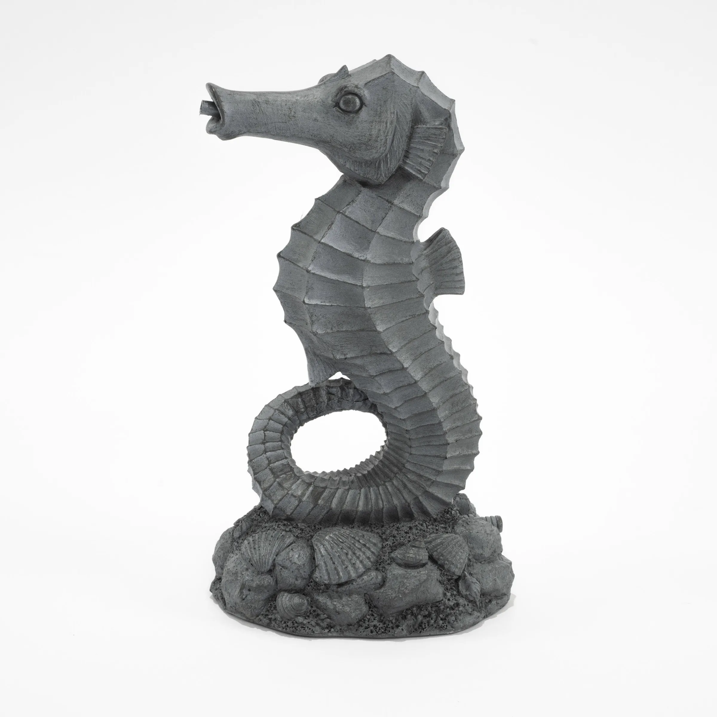 Wasserspeier-Figur Seepferdchen Ida im Steindesign