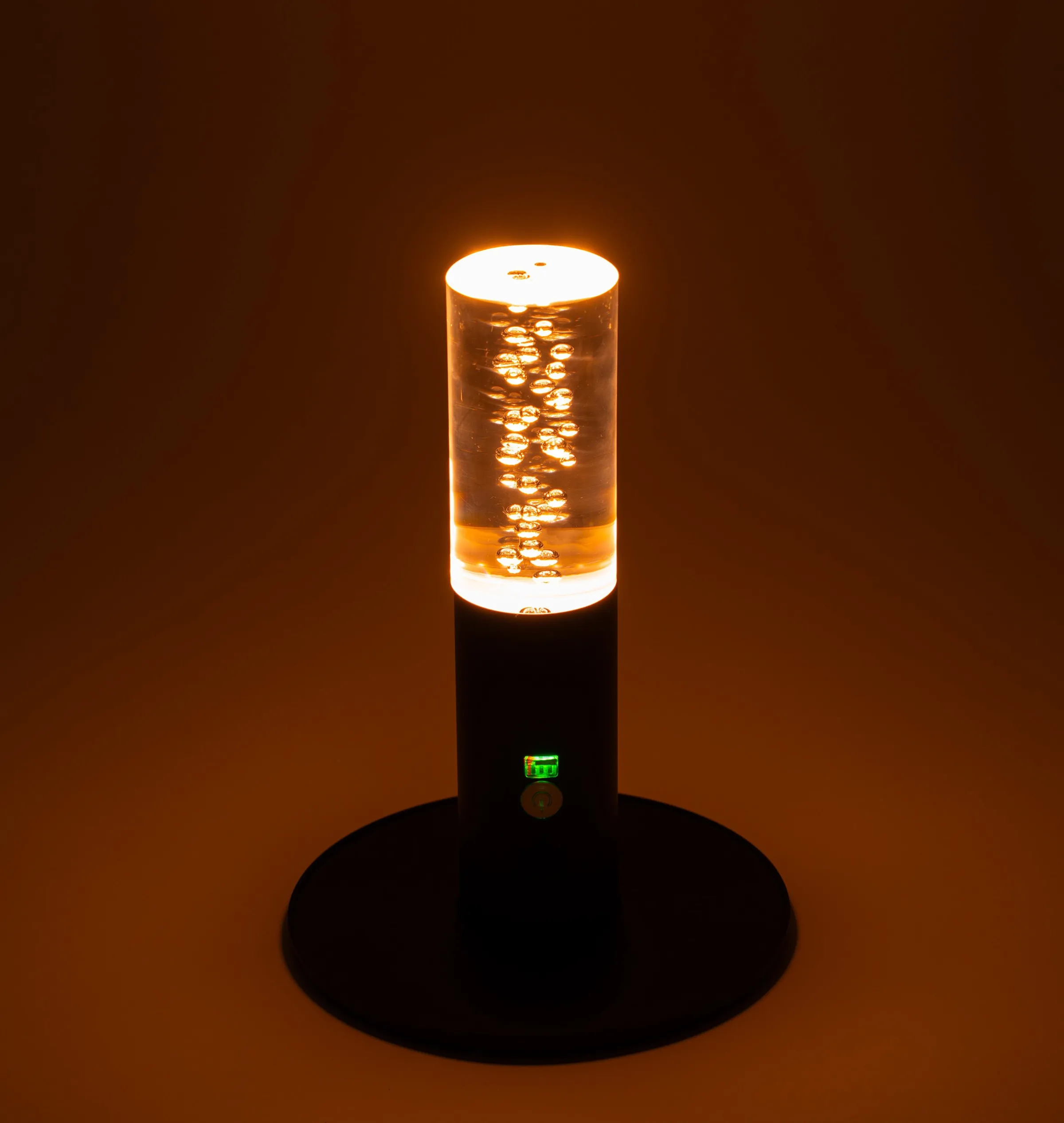 Zauberhafte Solar Tischleuchte Pineto mit Acrylglas-Oberteil, dimmbar