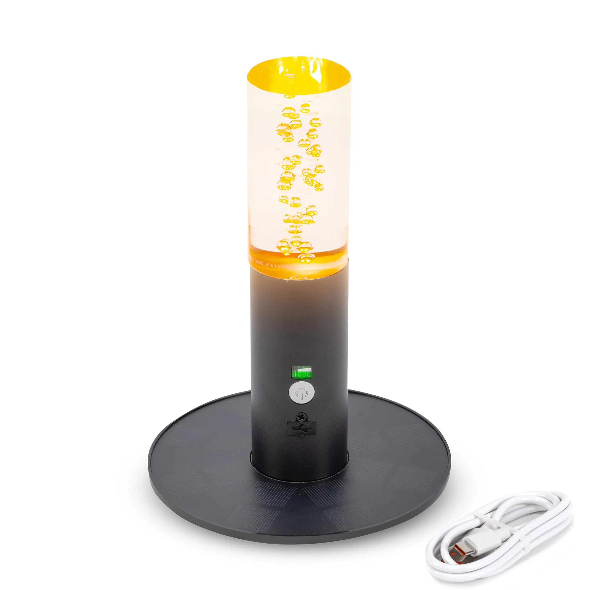Zauberhafte Solar Tischleuchte Pineto mit Acrylglas-Oberteil, dimmbar